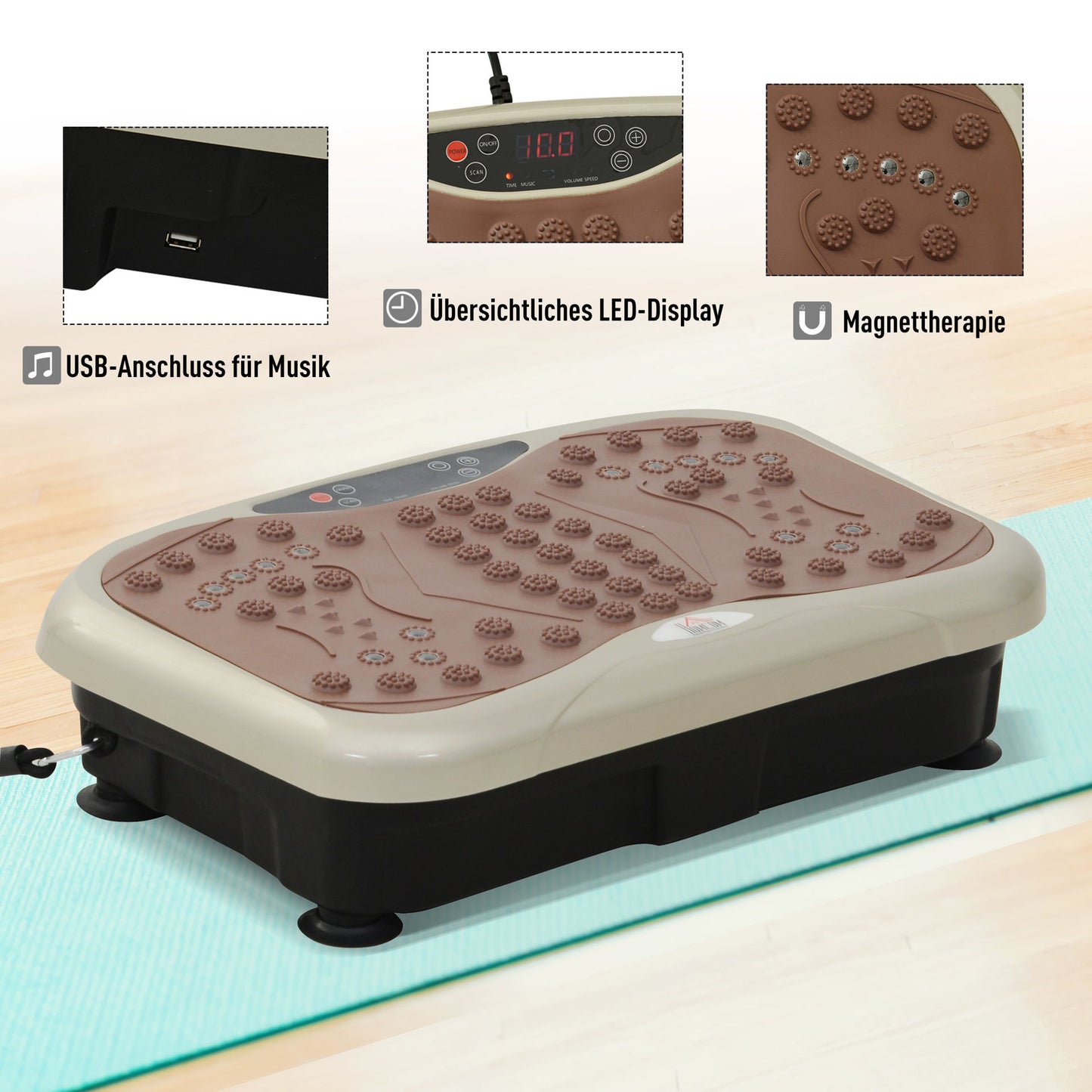 Nancy's Armow Trilplaat - Trilapparaat - Fitnesstrainer - Vibratietrainer - LED-scherm - Muziekfunctie