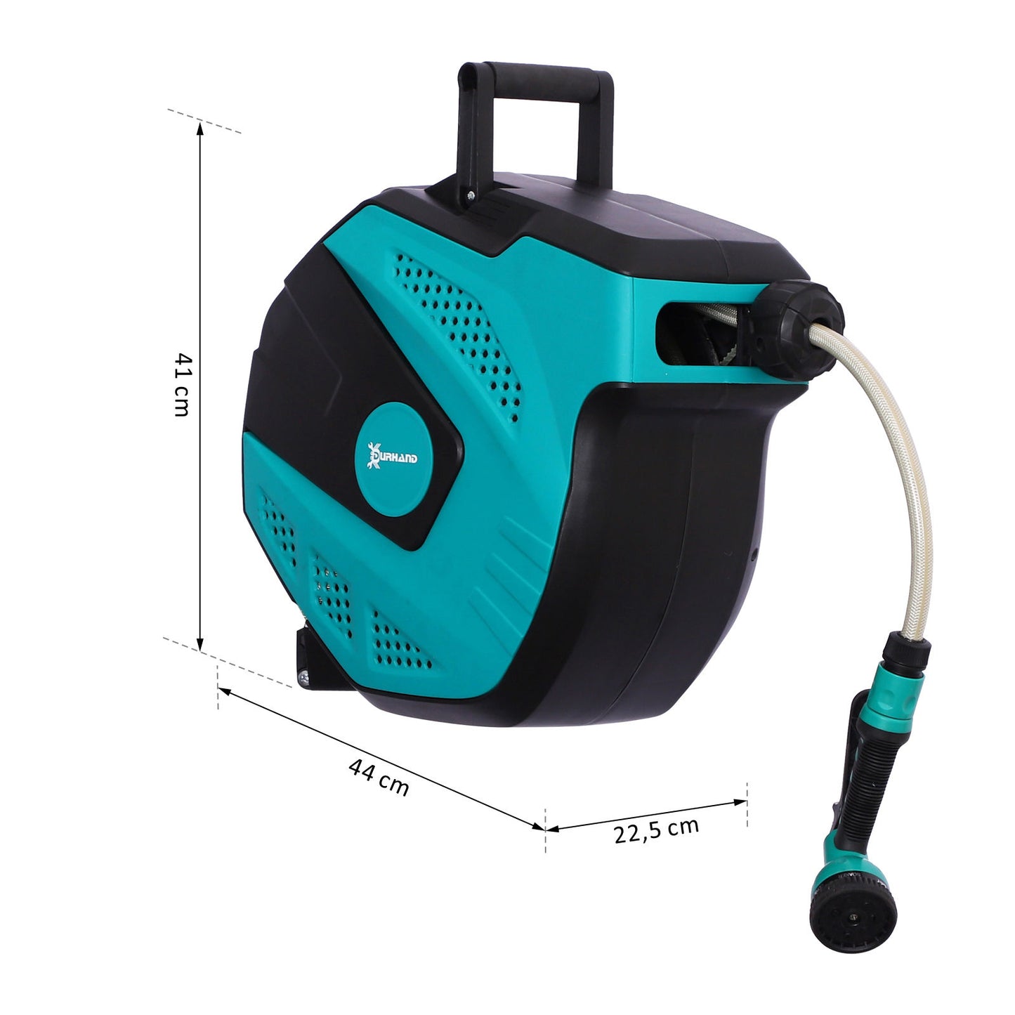 Nancy's Armsdale Garden hose holder - Hose reel - 180° rotatable with multi-shower, - Frost protection - 15 meters