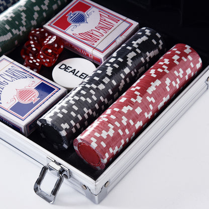 Nancy's Army Lake Poker Case - Zwart, Rood, Groen - Kunststof, Aluminium - 11,61 cm x 8,07 cm x 2,56 cm