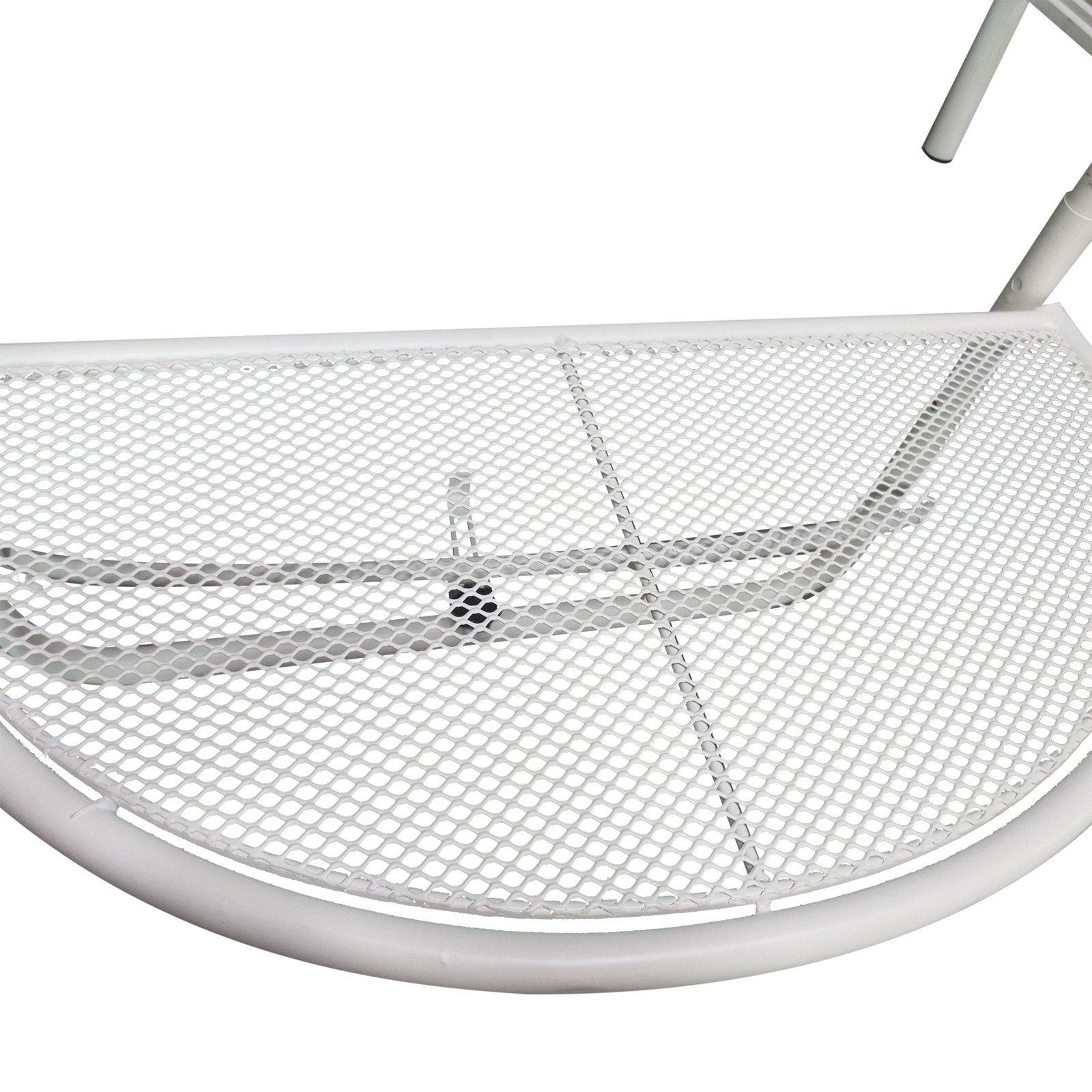 Nancy's Arntfield Balkon Hangtafel - Wit - Metaal - 45 x 60 x 50 cm