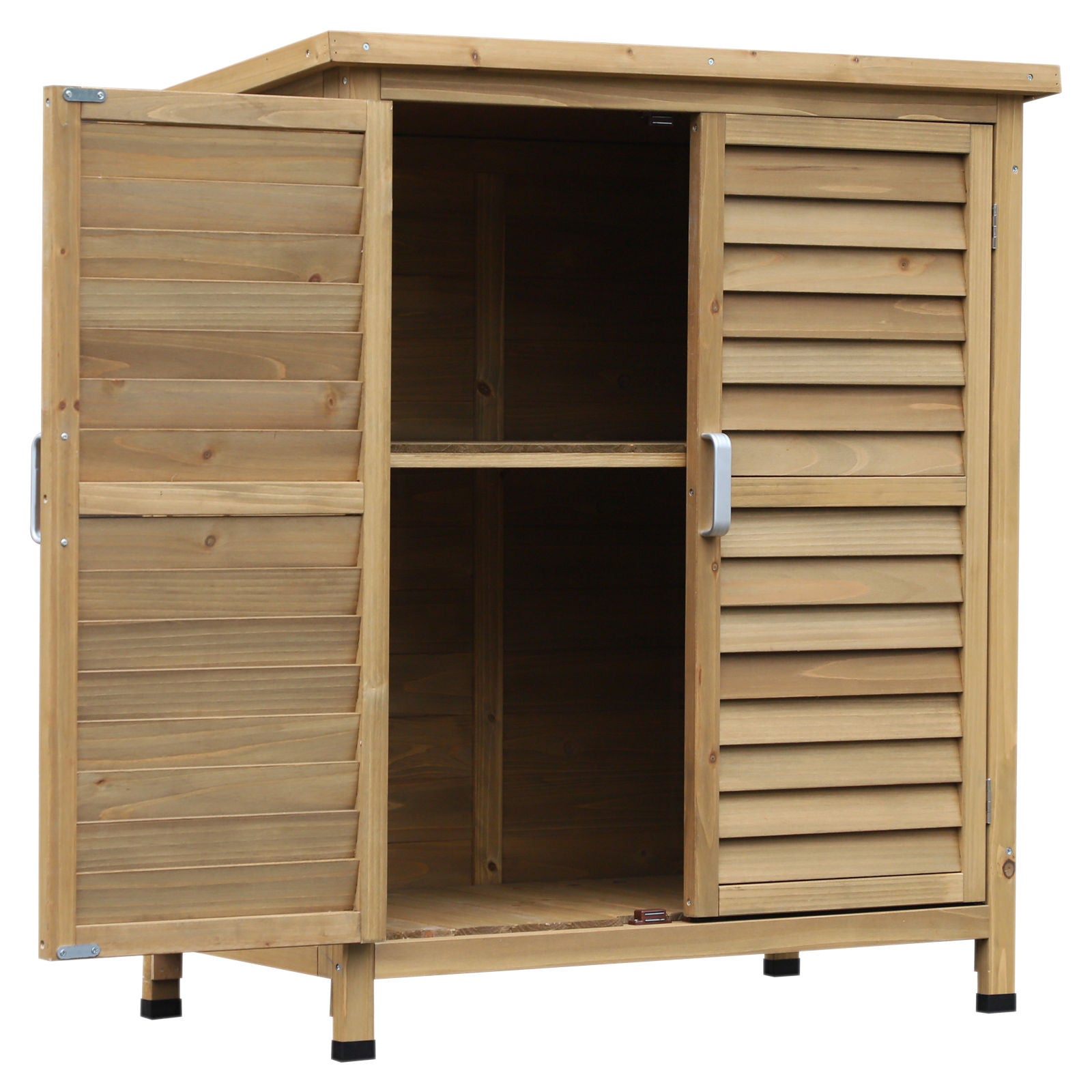 Nancy's Arran Lake Wooden Garden Cabinet - Brown - Firwood, Cardboard, Alluminum Alloy - 34.25 cm x 18.3 cm x 37.99 cm