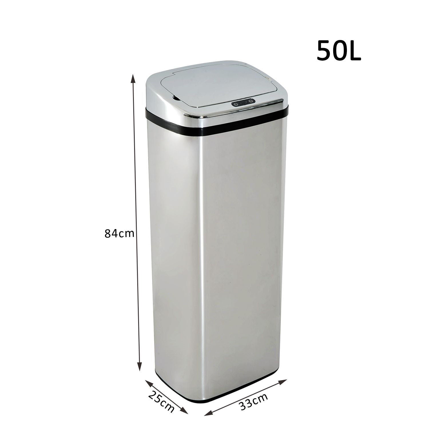 Nancy's Aspdin Sensor Afvalbak - Prullenbank met Sensor - Afvalemmer - Zilver - RVS - 50 Liter
