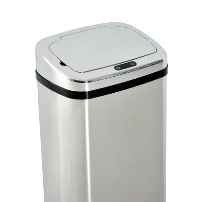 Nancy's Aspdin Sensor Afvalbak - Prullenbank met Sensor - Afvalemmer - Zilver - RVS - 50 Liter
