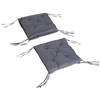 Nancy's Atherley Gestoffeerde Stoelkussen - Grijs - Oxford, Spons - 38,58 cm x 19,68 cm x 3,14 cm