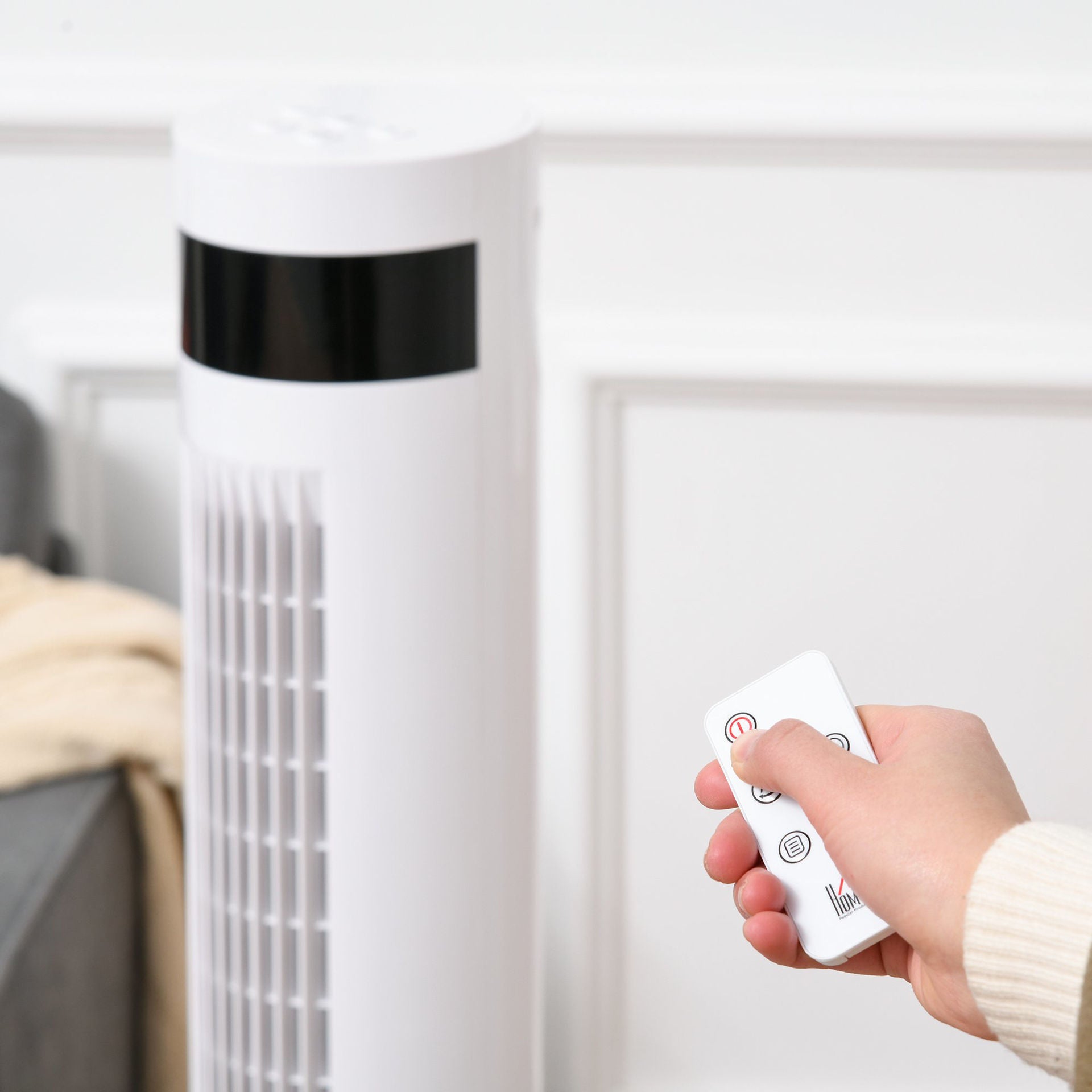 Nancy's Aultsville Torenventilator Met Afstandsbediening - 3 Modi en Snelheden - Timerfunctie - Wit