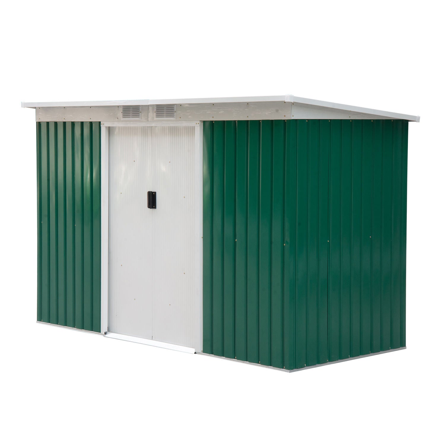 Nancy's Ansonia Tool shed with sliding door - Storage shed - Garden shed - Green - 280 x 130 cm