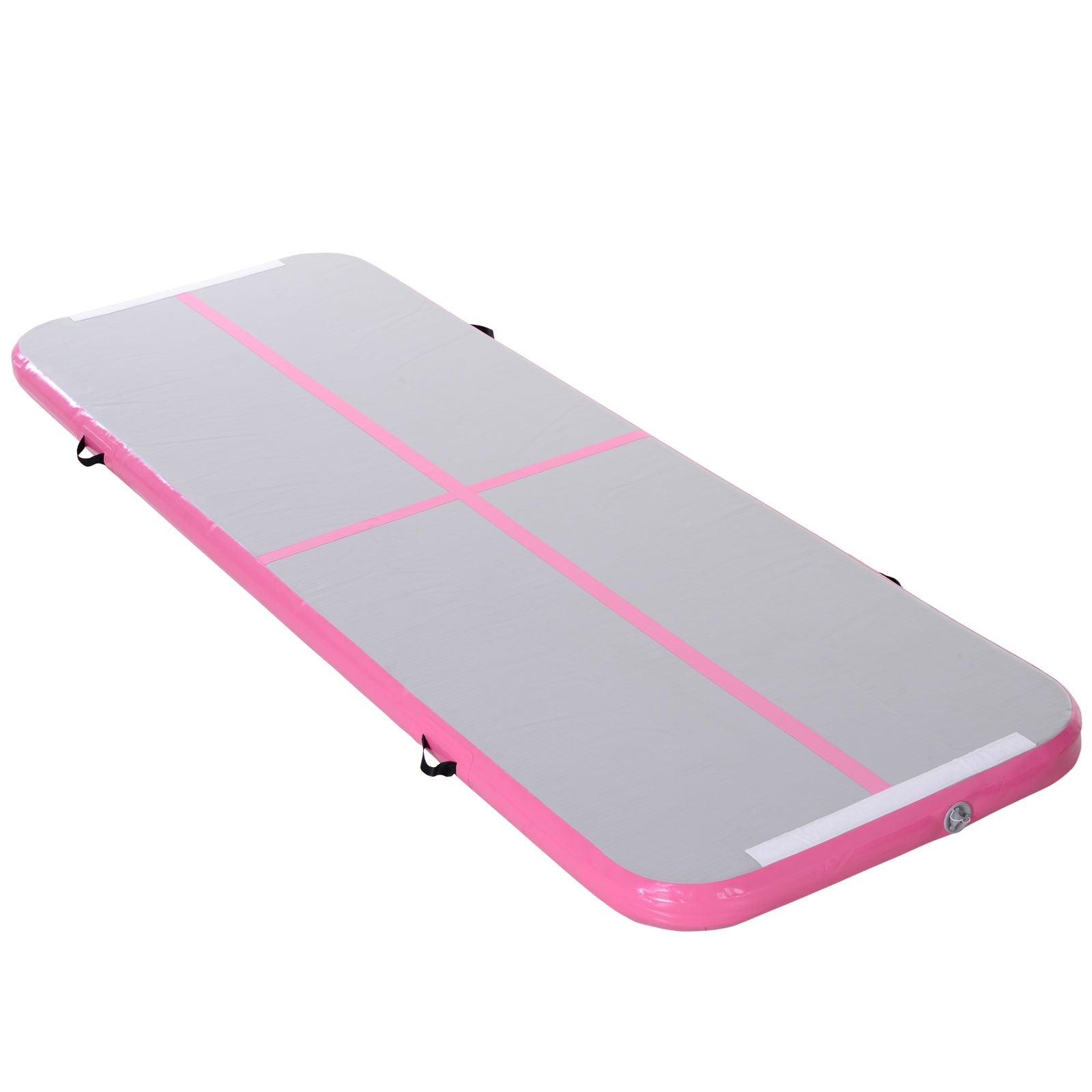 Nancy's Axes Pond Air Track Tumbling Mat - Grijs, Roze - Pvc - 118,11 cm x 39,37 cm x 3,93 cm