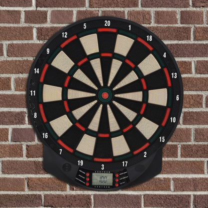 Nancy's Aces Lake Electronic dartboard with 6 darts, 30 dart heads, 26 games and 185 scoring options for 8 players, Sound effects