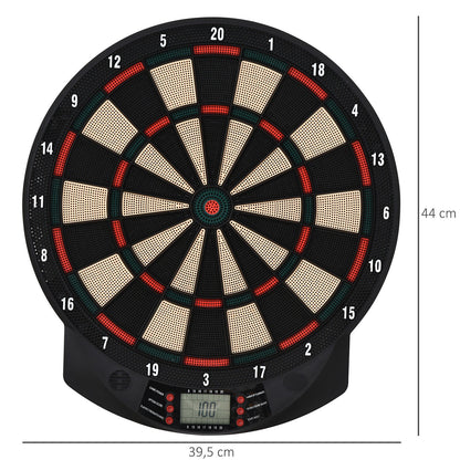 Nancy's Azen Lake Elektronisch Dartbord - LCD-Display - 26 Spellen - Inclusief Darts - Zwart