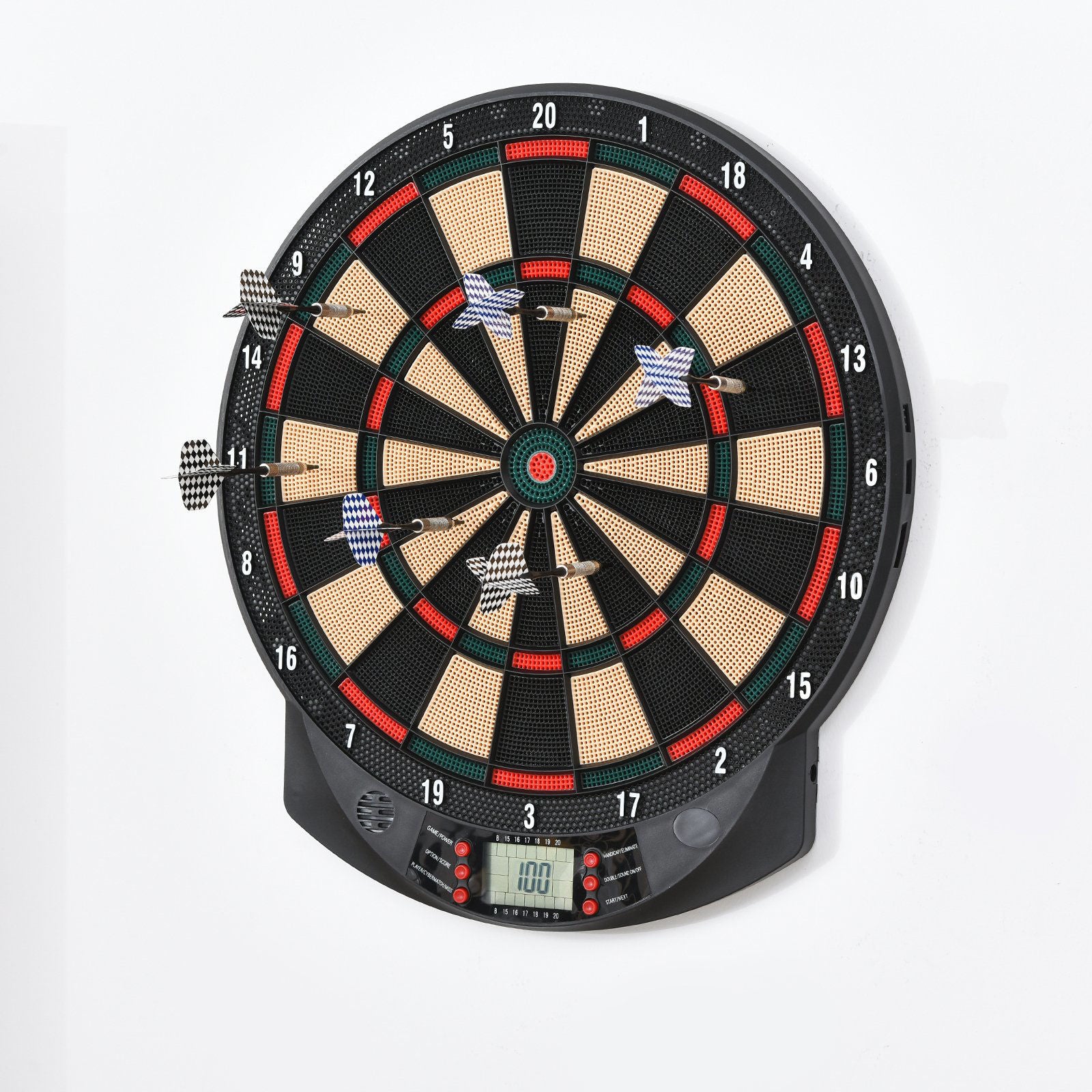 Nancy's Azen Lake Electronic Dartboard - LCD Display - 26 Games - Including Darts - Black