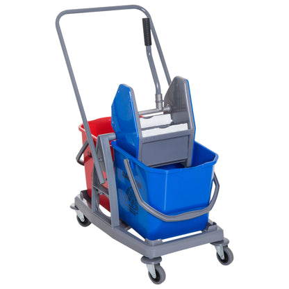 Nancy's B Lake Cleaning Trolley - Cleaning trolley with 2 buckets - Mop trolley with 4 swivel wheels