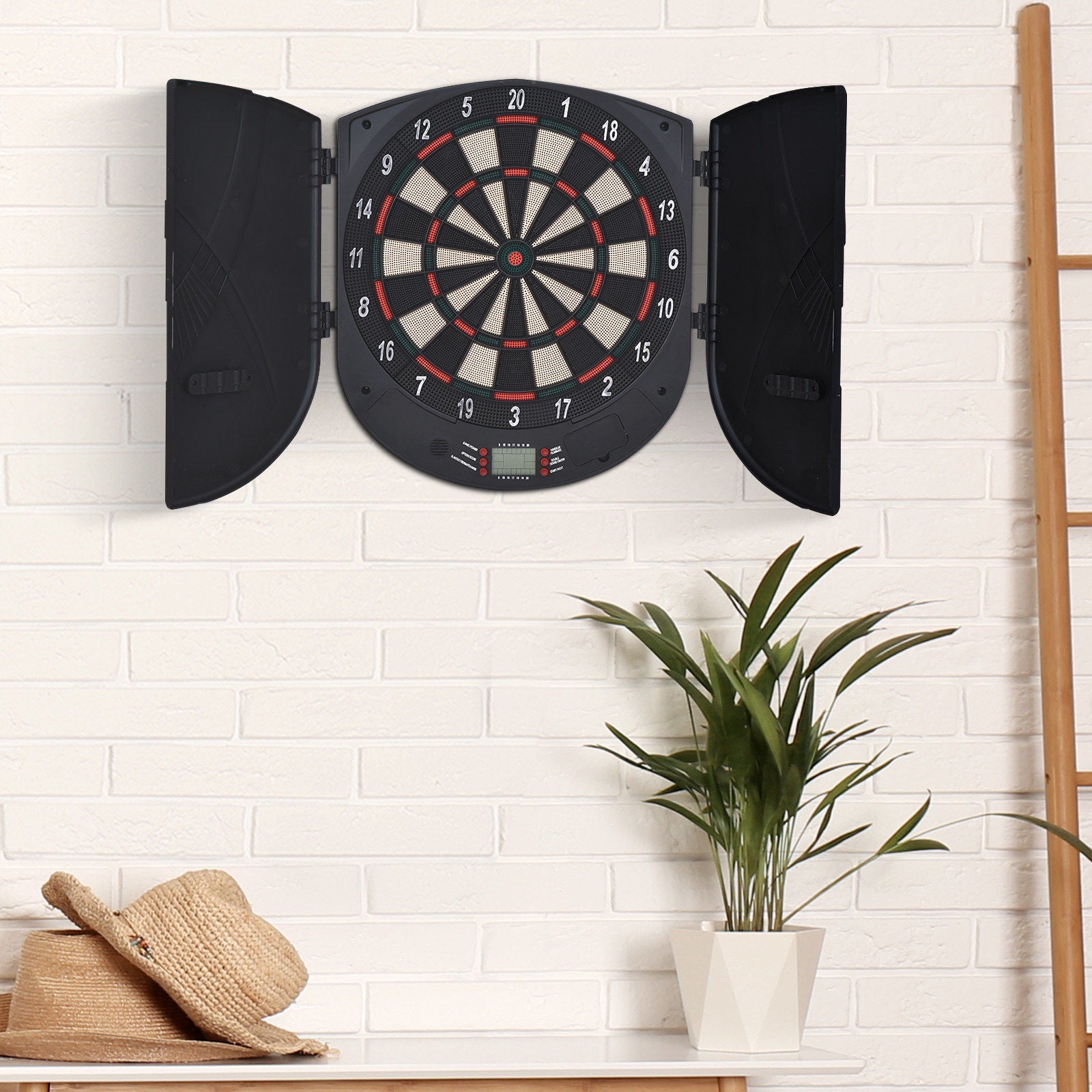 Nancy's Babies Bay Elektronisch Dartbord - 8 Spelers - 26 Spellen - LCD-Display - Zwart