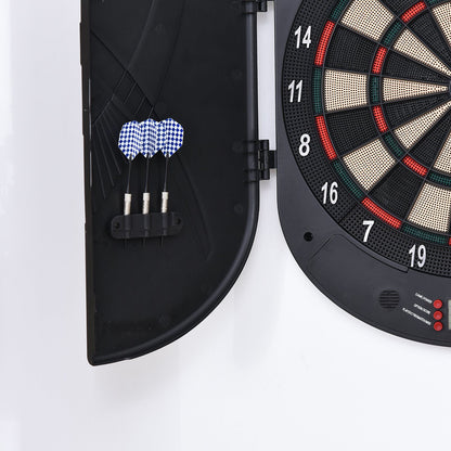 Nancy's Babies Bay Elektronisch Dartbord - 8 Spelers - 26 Spellen - LCD-Display - Zwart