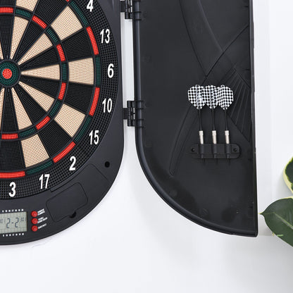 Nancy's Babies Bay Elektronisch Dartbord - 8 Spelers - 26 Spellen - LCD-Display - Zwart