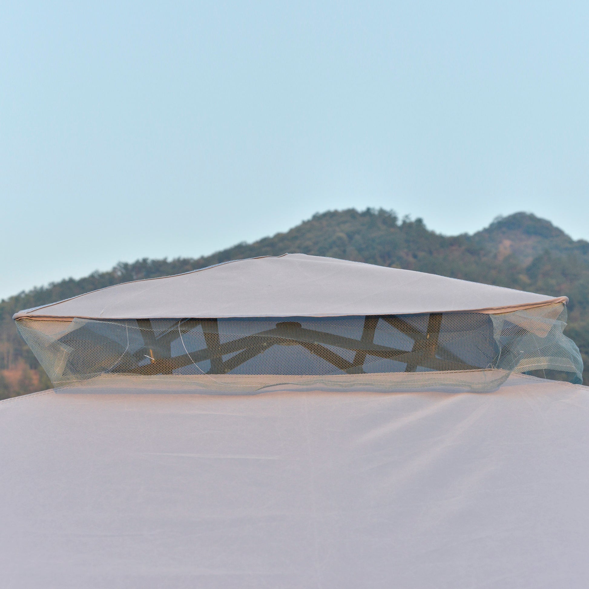 Nancy's Emmetsburg Tuinpaviljoen - Partytent - 4x Zijwanden - Polyester - Grijs -± 300 x 300 cm