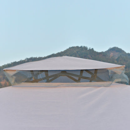 Nancy's Emmetsburg Tuinpaviljoen - Partytent - 4x Zijwanden - Polyester - Grijs -± 300 x 300 cm