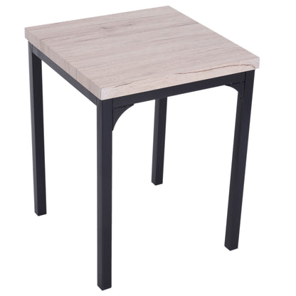 Nancy's Stillwater Eettafelset - 3-Delig - 1 Eettafel - 2 Eetkamerstoelen - MDF - Metaal - Houtlook - Zwart