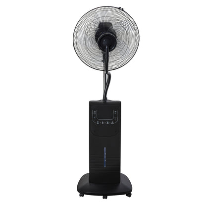 Nancy's New Haven Statiefventilator  - Mistventilator - LED-Paneel - 3 Snelheden - Staal - Zwart - 44,5 x 135 cm