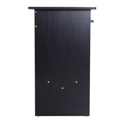Nancy's Buffalo Bureau - Computertafel - Uitschuifbaar Tafelblad - Kantoortafel - PC-Tafel - Zwart - Bewerkt Hout