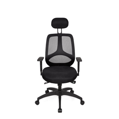 Chaise de bureau Nancy's Albany - Fauteuil de direction - Chaise pivotante - Appui-tête - Noir