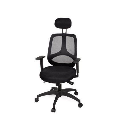 Chaise de bureau Nancy's Albany - Fauteuil de direction - Chaise pivotante - Appui-tête - Noir