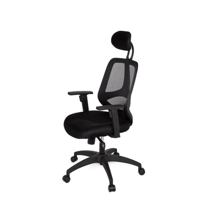 Chaise de bureau Nancy's Albany - Fauteuil de direction - Chaise pivotante - Appui-tête - Noir
