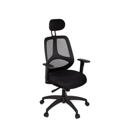 Chaise de bureau Nancy's Albany - Fauteuil de direction - Chaise pivotante - Appui-tête - Noir