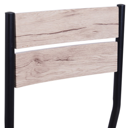 Nancy's Stillwater Eettafelset - 3-Delig - 1 Eettafel - 2 Eetkamerstoelen - MDF - Metaal - Houtlook - Zwart