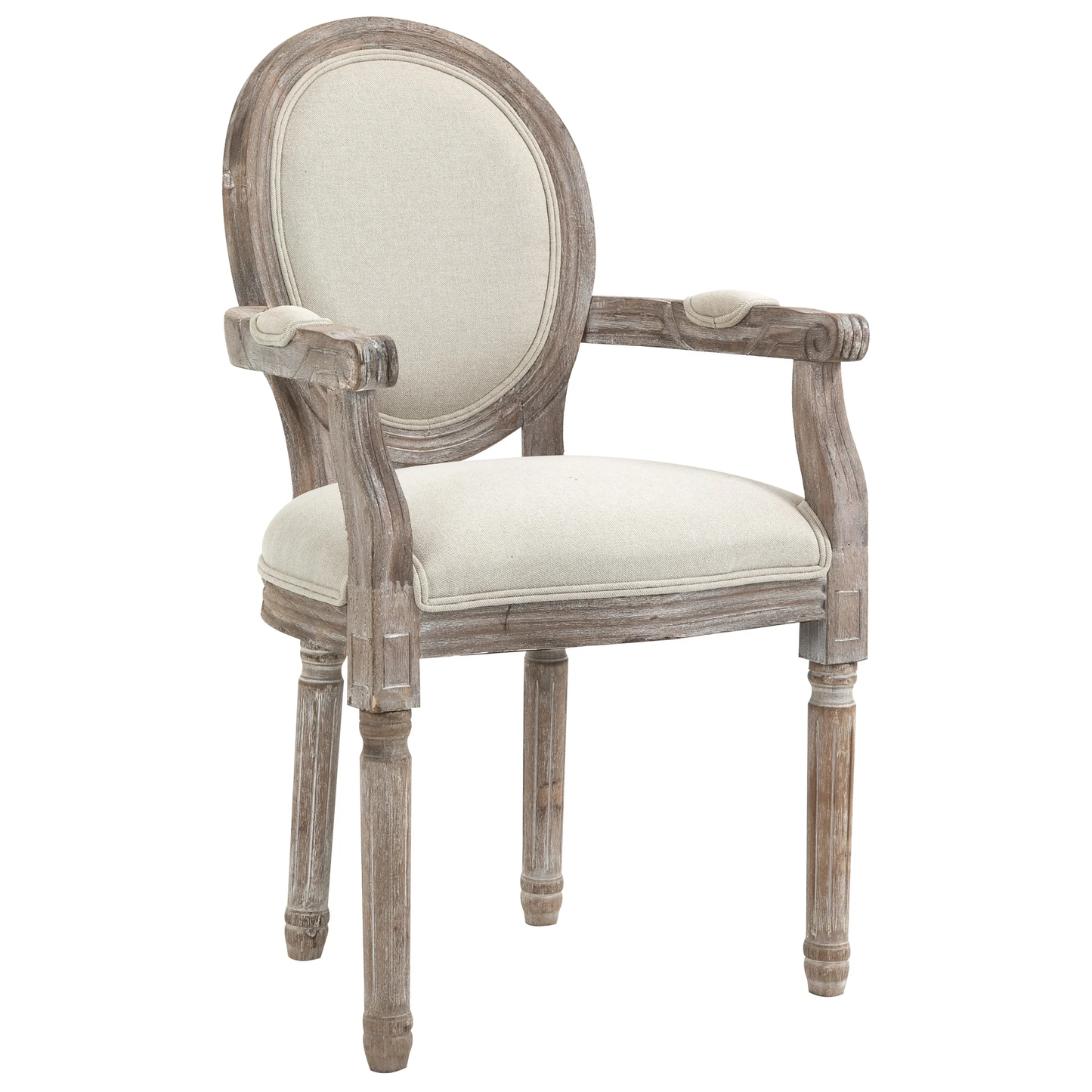 Chaise de salle à manger Boca Raton de Nancy - Chaise - Blanc crème - Classique - 56 x 55,5 x 96 cm