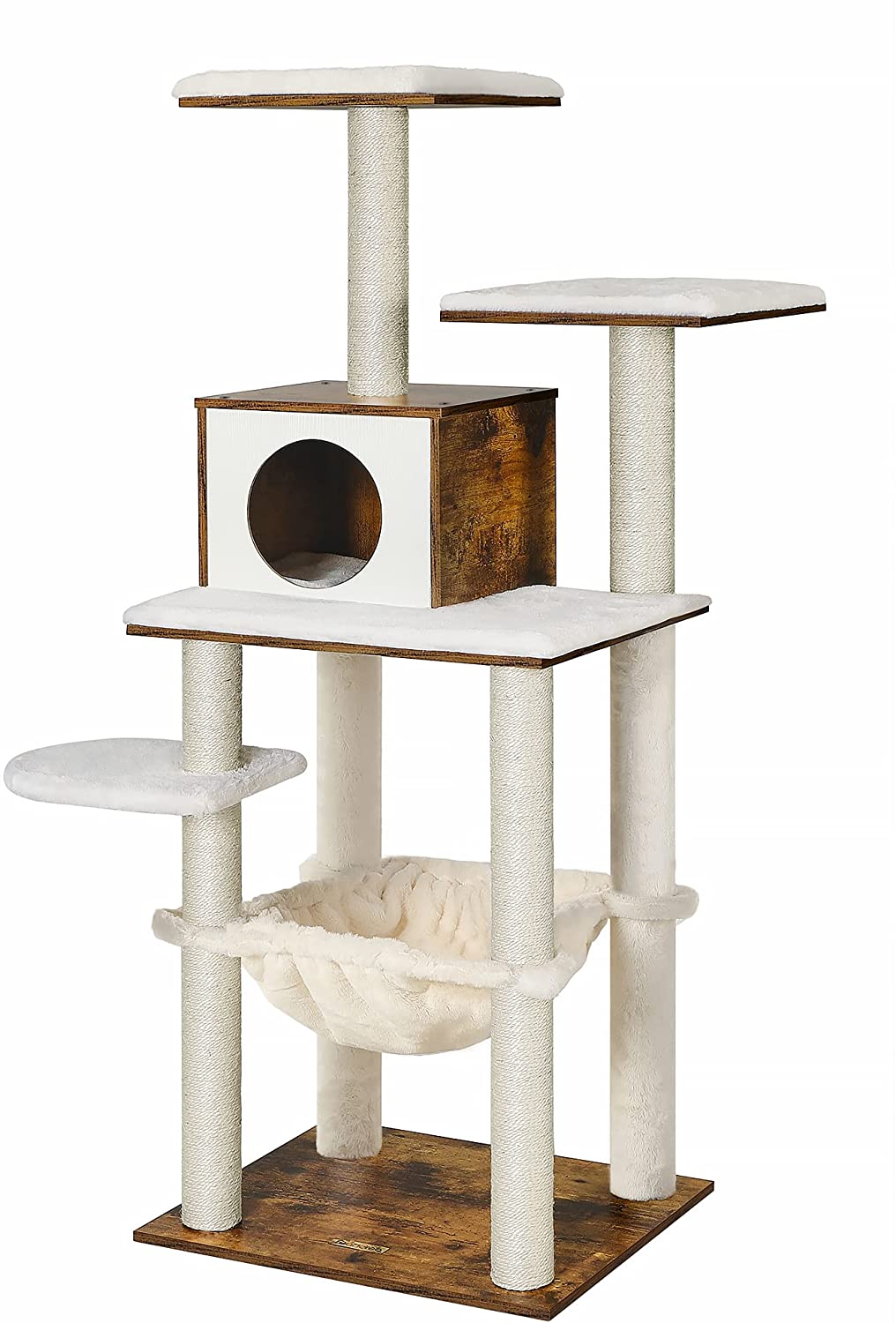 Nancy's Tampis Scratching Post for Cats - Cat Scratching Post - Cat Scratching Post - Modern - Vintage Brown - 55 x 45 x 138 cm