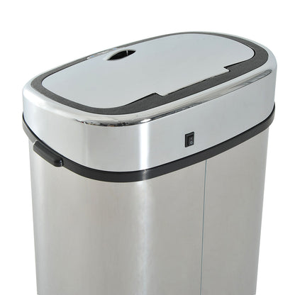 Nancy's Camarillo Prullenbak - Sensor Afvalbak - Afvalemmer - Automatisch - Zilver - RVS - 68 Liter