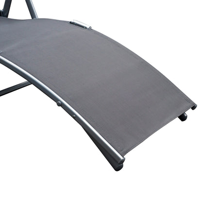 Nancy's Tustin Lounger - Garden chair - Lounge chair - Cushion - Foldable - Gray - Metal - Textile