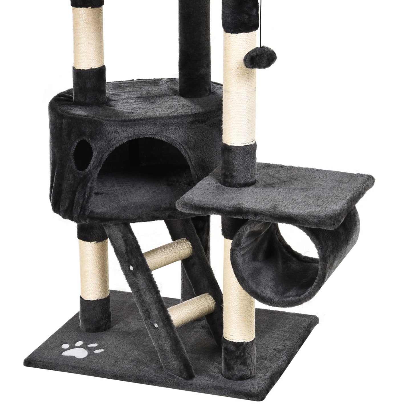 Nancy's Santa Ana Krabpaal - Kattenbed - XL - Speelboom - Klimboom - Pluche - Grijs