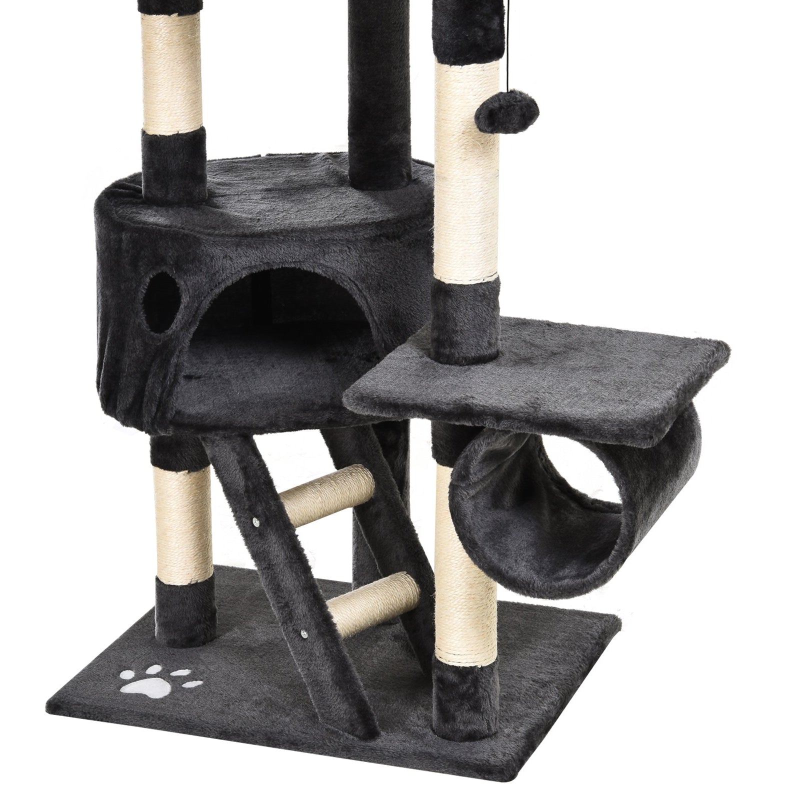 Nancy's Santa Ana Krabpaal - Kattenbed - XL - Speelboom - Klimboom - Pluche - Grijs