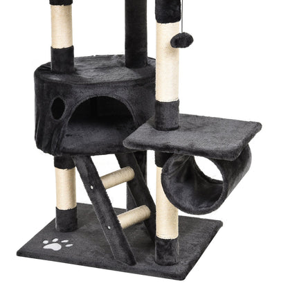 Nancy's Santa Ana Krabpaal - Kattenbed - XL - Speelboom - Klimboom - Pluche - Grijs