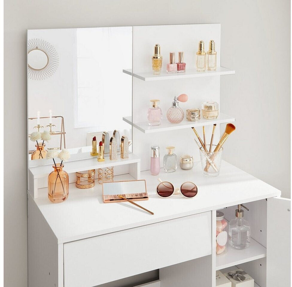 Nancy's Bryants Cove Dressing Table with Mirror - Make-up Table - Dressing Tables - Modern - White - 80 x 40 x 132 cm