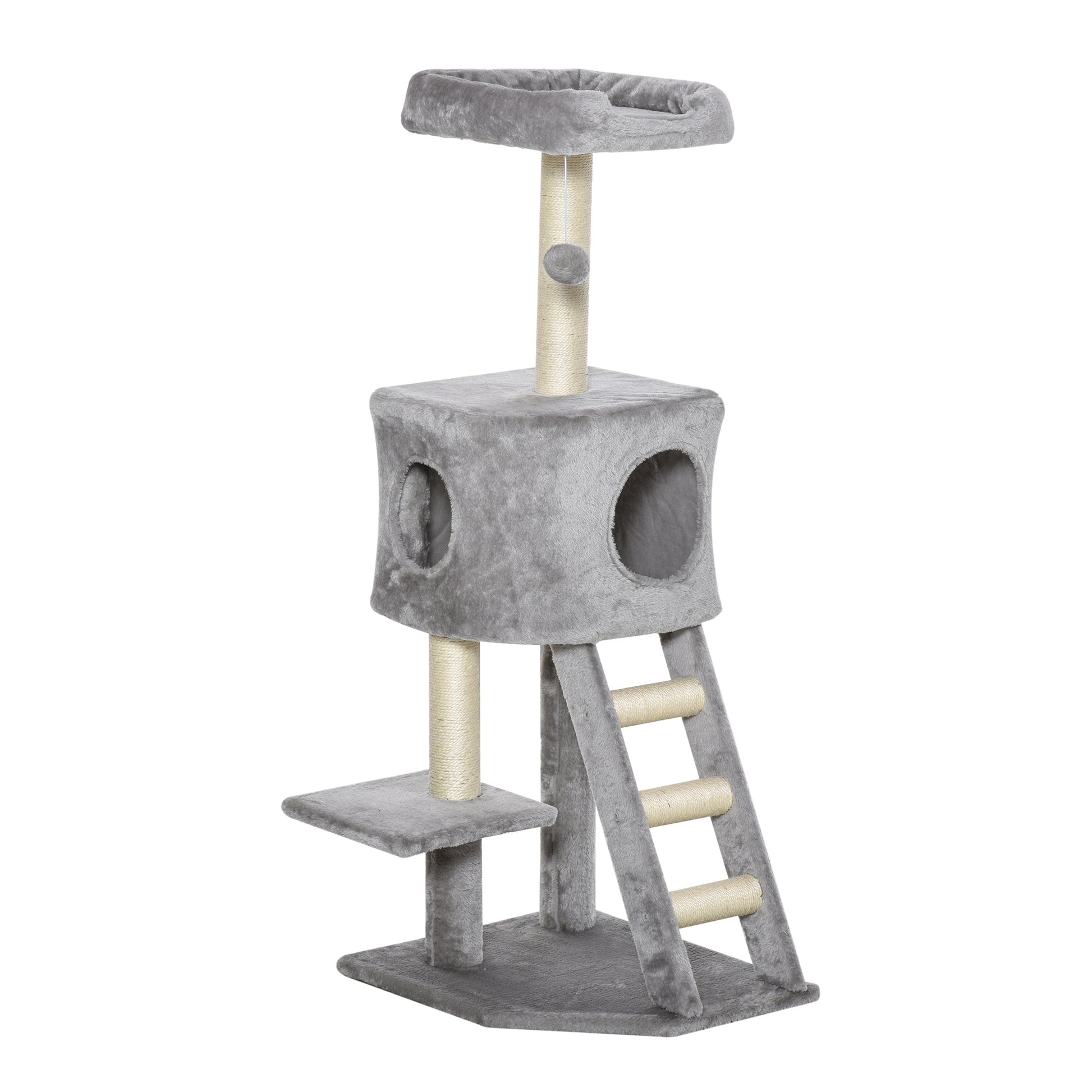 Nancy's Kapaa Krabpaal - Kattengrot - Zachte Ladder - MDF - Grijs/Beige - 50 x 40 x 120 cm
