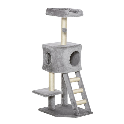 Nancy's Kapaa Krabpaal - Kattengrot - Zachte Ladder - MDF - Grijs/Beige - 50 x 40 x 120 cm