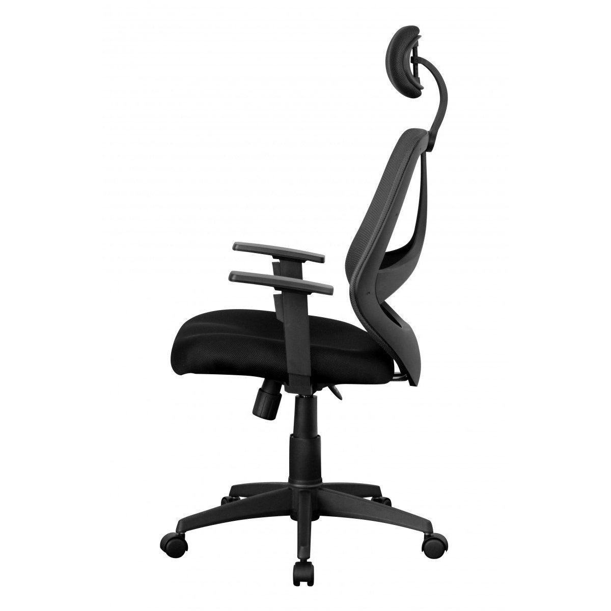 Chaise de bureau Nancy's Zion - Chaise pivotante - Chaise de direction - Réglable - Appui-tête - Ergonomique - Noir