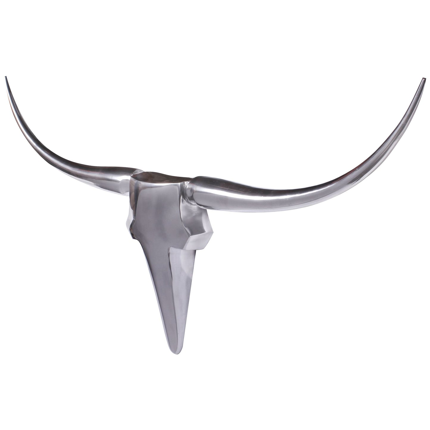 Nancy's Bull Antlers L Decoration - Wall Decoration - Wall Decoration - Wall Antlers - Aluminum - Silver