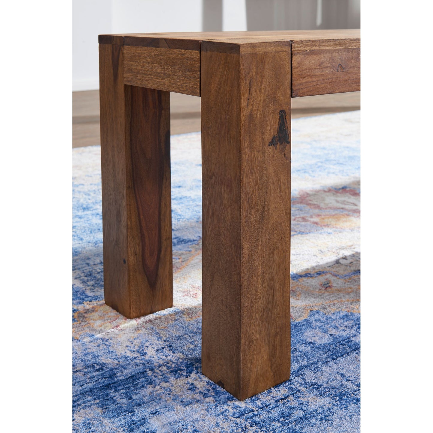 Nancy's Temple Eetkamerbank - Massief Hout - Sheesham - Eetbank - 160 x 35 cm - Bruin