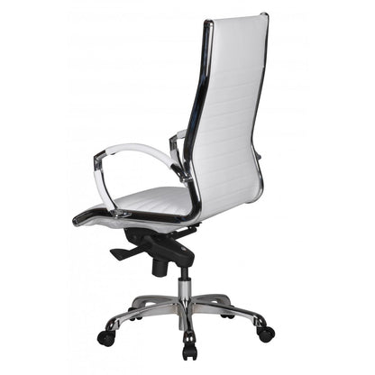 Nancy's Eastchester Lederen Bureaustoel - Directiestoel - Ergonomische Draaistoel - Bureaustoelen - Zwart/Wit/Caramel