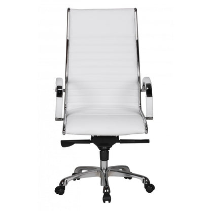 Nancy's Eastchester Lederen Bureaustoel - Directiestoel - Ergonomische Draaistoel - Bureaustoelen - Zwart/Wit/Caramel