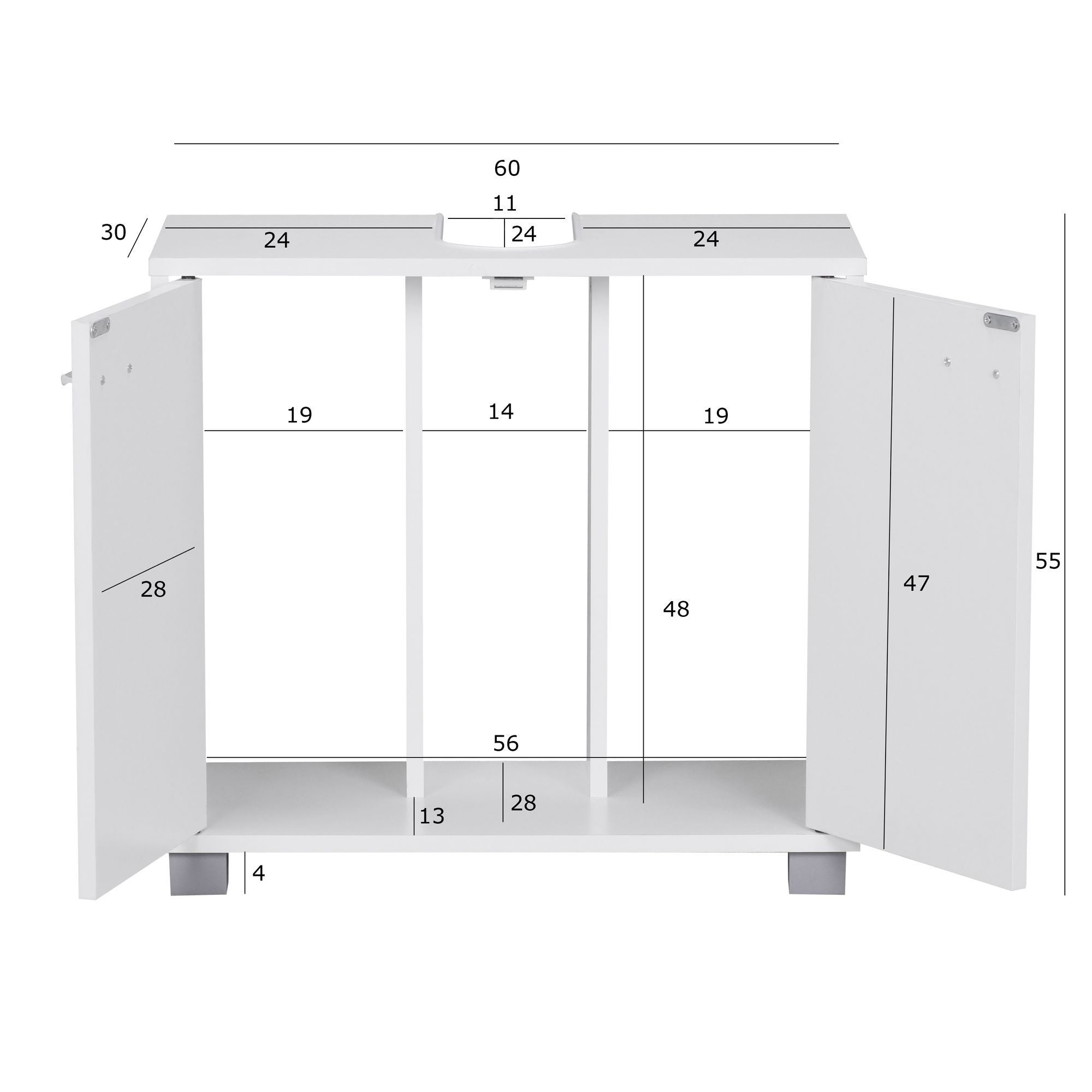 Nancy's Artesia Bathroom cabinet - Bathroom furniture - Bathroom furniture - Storage space - White