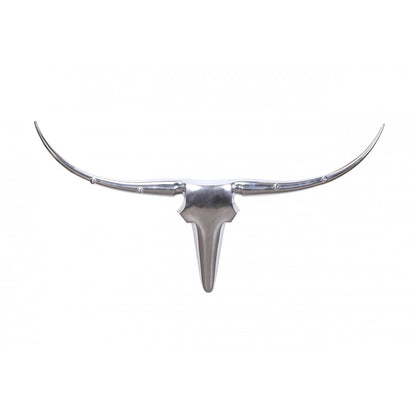 Nancy's Bull Antlers S Decoration - Wall Decoration - Wall Decoration - Wall Antlers - Aluminum - Silver