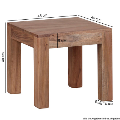 Table basse Nancy's Hershey - Table d'appoint - Bois massif - 45 x 45 cm - Acacia - Tables basses