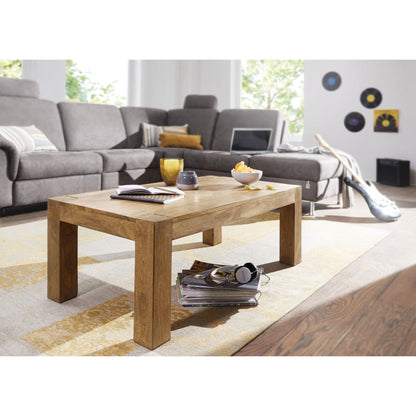 Nancy's Parma Salontafel - Koffietafel - Massief Hout - Acacia - 110 x 60 cm - Rechthoekig - Natuurlijk