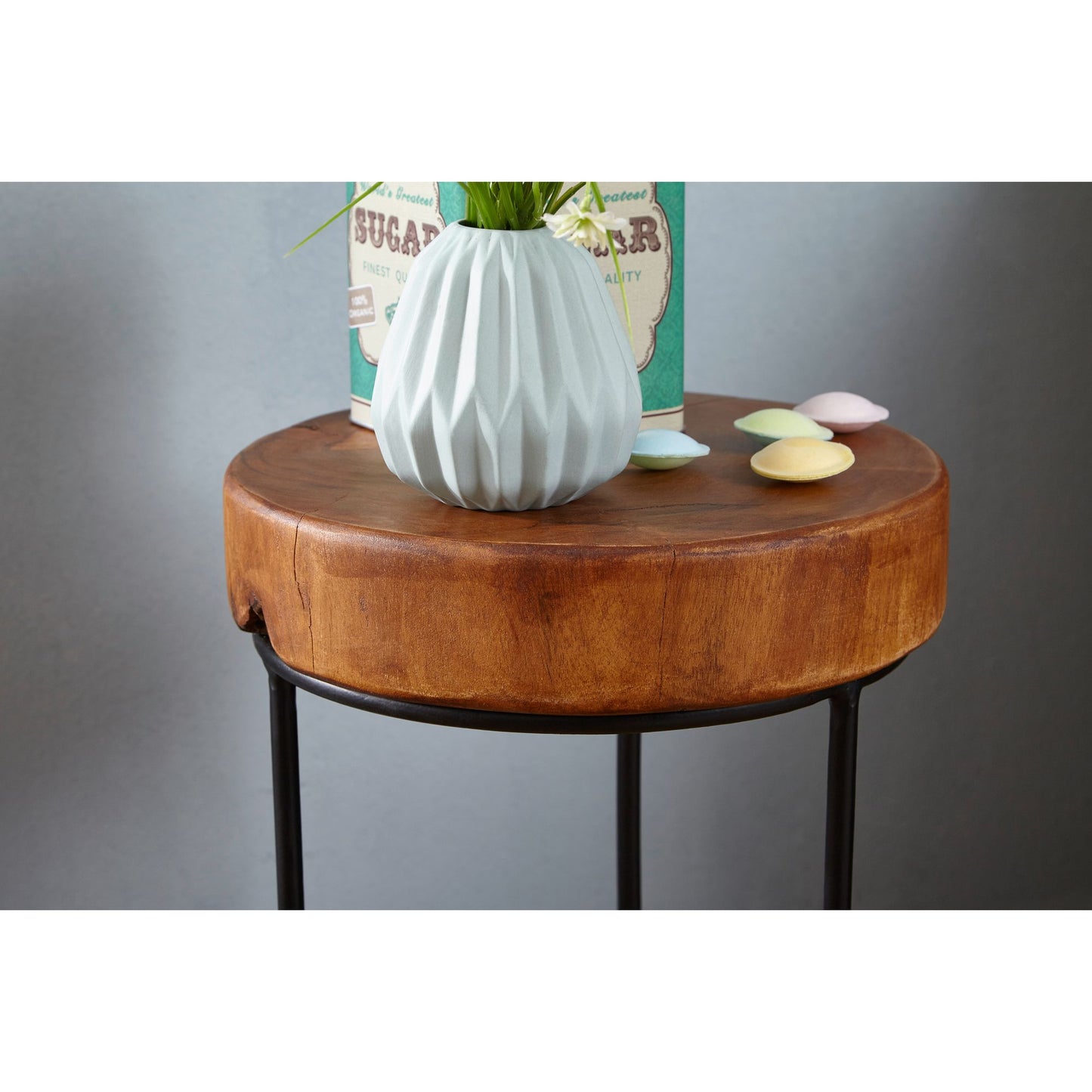 Table d'appoint Bemidji de Nancy - Table d'appoint en bois massif - Table d'appoint - Table basse - 28 cm - Sheesham