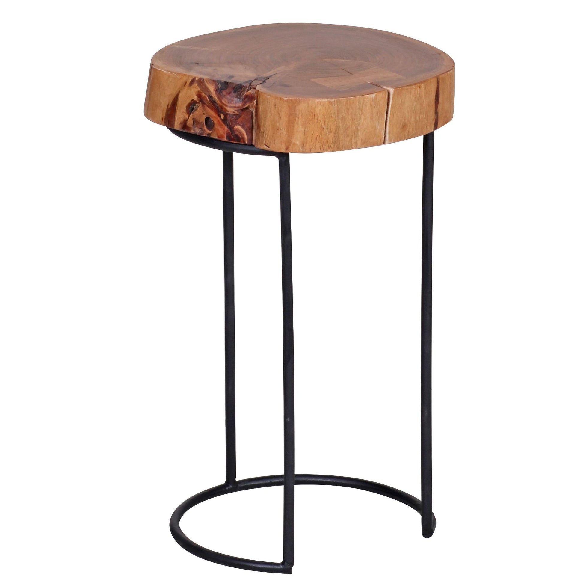 Nancy's Mankato Bijzettafel - Massief Acacia Hout - Massief Houten Bijzettafel - Bijzettafeltje - Salontafel