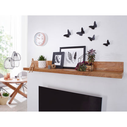 Nancy's Pipestone Wandplank - Massief Houten Wandplank - Boekenplank - Massief Acacia - Bruin - 110 cm